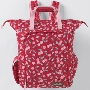 Matilda Jane Barnett Cooler Backpack - Red w/ Pink Cherry Print